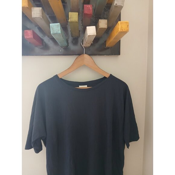 Dries Van Noten 100% Cotton T Shirt Size Small Blue Minimalist Quiet Luxury - Picture 2 of 9